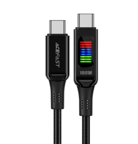 Acefast C7-03 USB-C USB-C 100W 1.2m cable with display - black