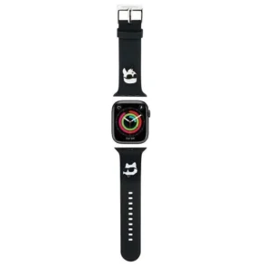 Karl Lagerfeld 3D Rubber Karl&Choupette Heads strap for Apple Watch 38/40/41mm - black