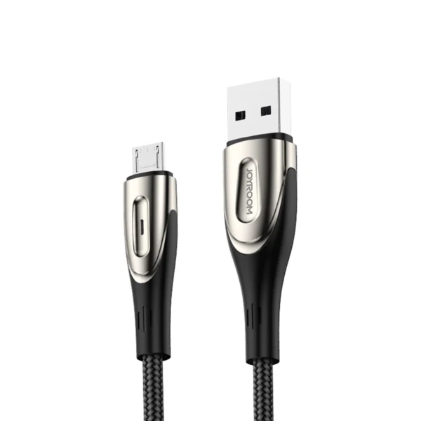 Joyroom S-M411 3A 2m USB-A - micro USB cable with charging indicator - black