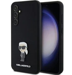 Karl Lagerfeld Silicone Ikonik Metal Pin case for Samsung Galaxy S23 FE - black