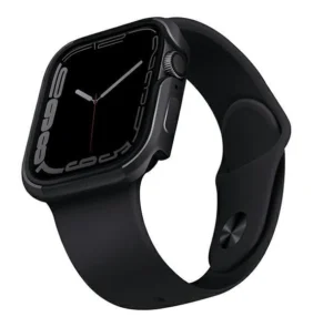 UNIQ etui Valencia Apple Watch Series 4/5/6/7/8/SE 45/44mm. grafitowy/graphite