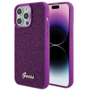 Guess Disco Metal Script case for iPhone 15 Pro Max - pink