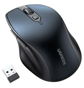 Ugreen MU101 ergonomic wireless mouse Bluetooth 2.4 GHz - blue