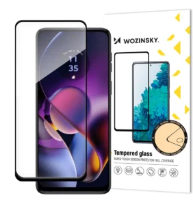 Wozinsky Tempered glass Full Glue for Motorola Moto G54 full screen with frame - black