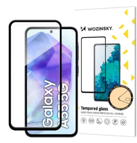 Wozinsky Tempered Glass Full Glue for Samsung Galaxy A55 with black frame