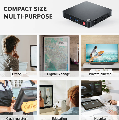 Beelink T5 N4020 4GB DDR4 64GB EMMC MINI PC CPU WIFI 5 BT5.0 4k HD Dual Screen 1000M Lan Office Mini Pc - Image 3