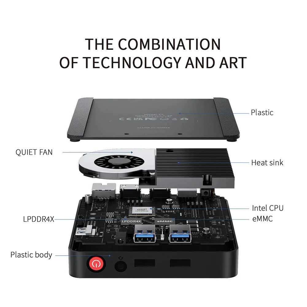 Beelink T5 N4020 4GB DDR4 64GB EMMC MINI PC CPU WIFI 5 BT5.0 4k HD Dual Screen 1000M Lan Office Mini Pc - Image 2
