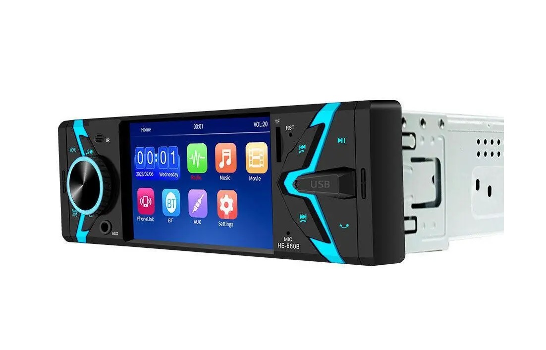 Ηχοσύστημα αυτοκινήτου 1DIN με Touch Screen - 4015 - 4" - MP5 - 005069 - Image 2