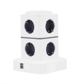 Κάθετο πολύπριζο 8 θέσεων - Σούκο - 2USB - 3m - RC-G8P - 008138