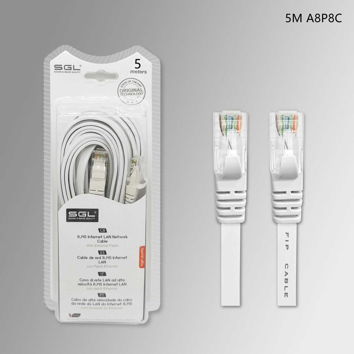 Καλώδιο δικτύου Ethernet - Πλακέ - A8P8C - 5m - 096421 - Image 2