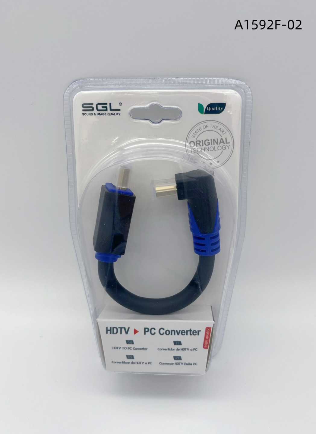 Αντάπτορας καλώδιο HDMI γωνιακό 90° - A1592F-02 - Male/Male - 098050 - Image 2