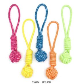 Παιχνίδι σκύλου σχοινί με μπάλα - 32cm - 12pcs - 550534