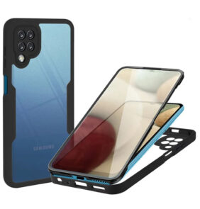 Techsuit - ColorVerse 360 Series + Screen Protector - Samsung Galaxy A12 - Black