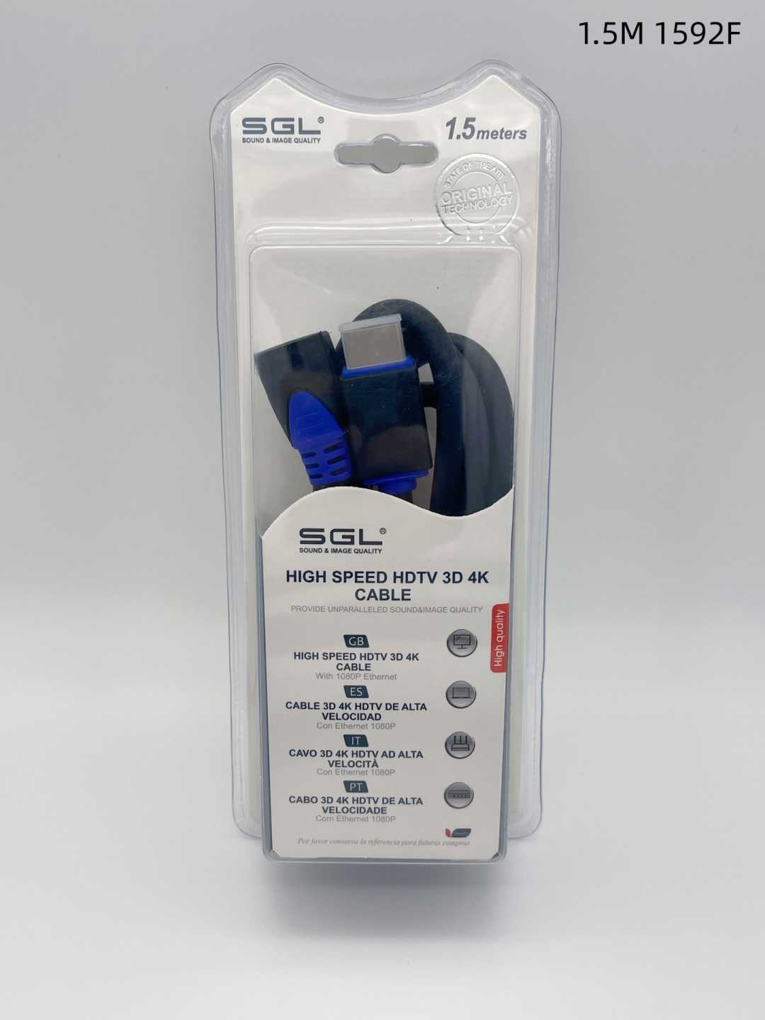Καλώδιο HDMI γωνιακό - 90° - 1592F - Male/Male - 1.5m - 095226 - Image 2