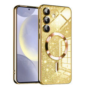 Techsuit - Luxury Glitter MagSafe - Samsung Galaxy S24 Plus - Gold
