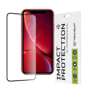 Techsuit - 111D Full Cover / Full Glue Glass - iPhone 11 / iPhone XR - Black
