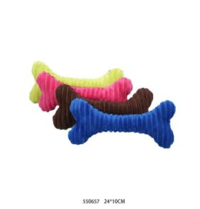 Λούτρινο παιχνίδι σκύλου κόκκαλο - 24x10cm - 12pcs - 550657