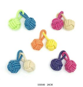Παιχνίδι σκύλου σχοινί με μπάλες - 24cm - 12pcs - 550540
