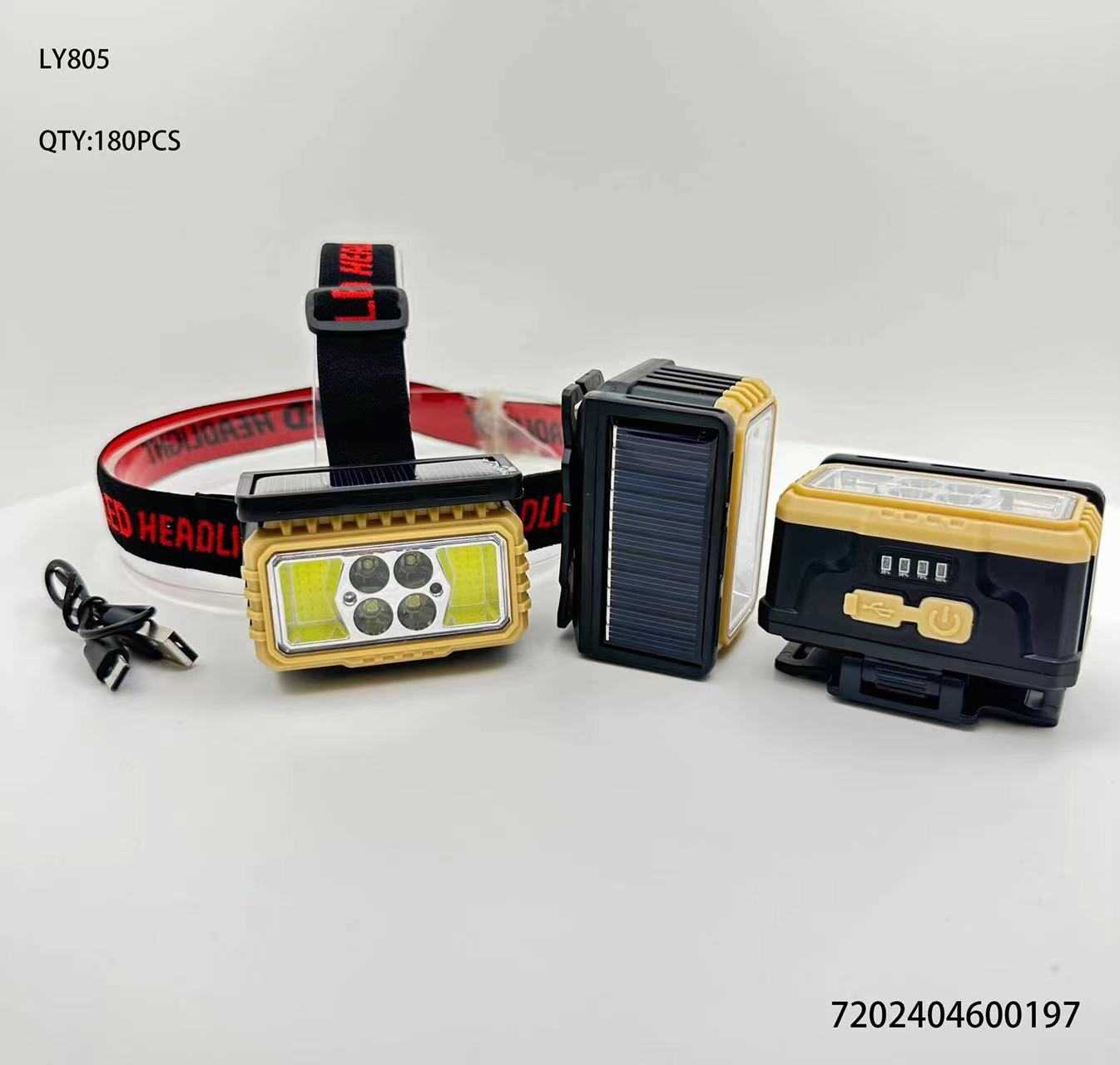 Φακός κεφαλής LED με ηλιακό πάνελ - FA-LY805 - 460019 - Image 2