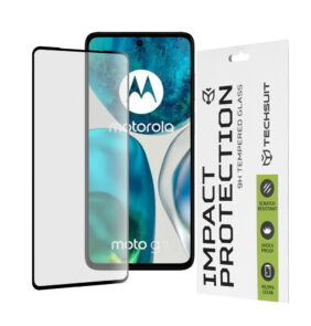 Techsuit - 111D Full Cover / Full Glue Glass - Motorola Moto G52 / Moto G82 5G - Black