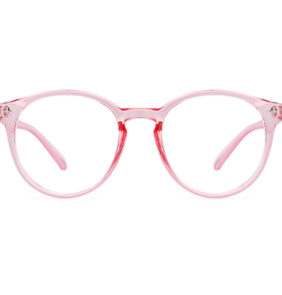 Techsuit - Anti-Blue Light Glasses Reflex PC (PC28003-C5) - Round - Pink