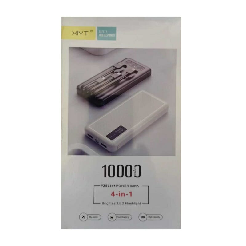 Powerbank - 4 in 1 - 10.000mAh - YZB0817 - 188171 - White