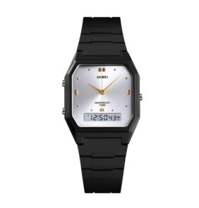 Ψηφιακό/αναλογικό ρολόι χειρός - Skmei - 1604 - Black/White