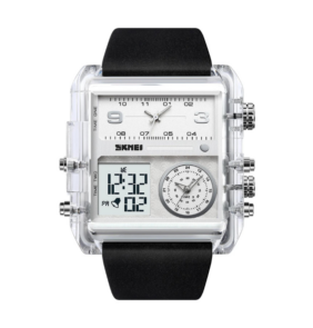 Ψηφιακό/αναλογικό ρολόι χειρός – Skmei - 2020 - White Transparent