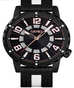 Αναλογικό ρολόι χειρός – Skmei - 9202 - Black/White - Image 2