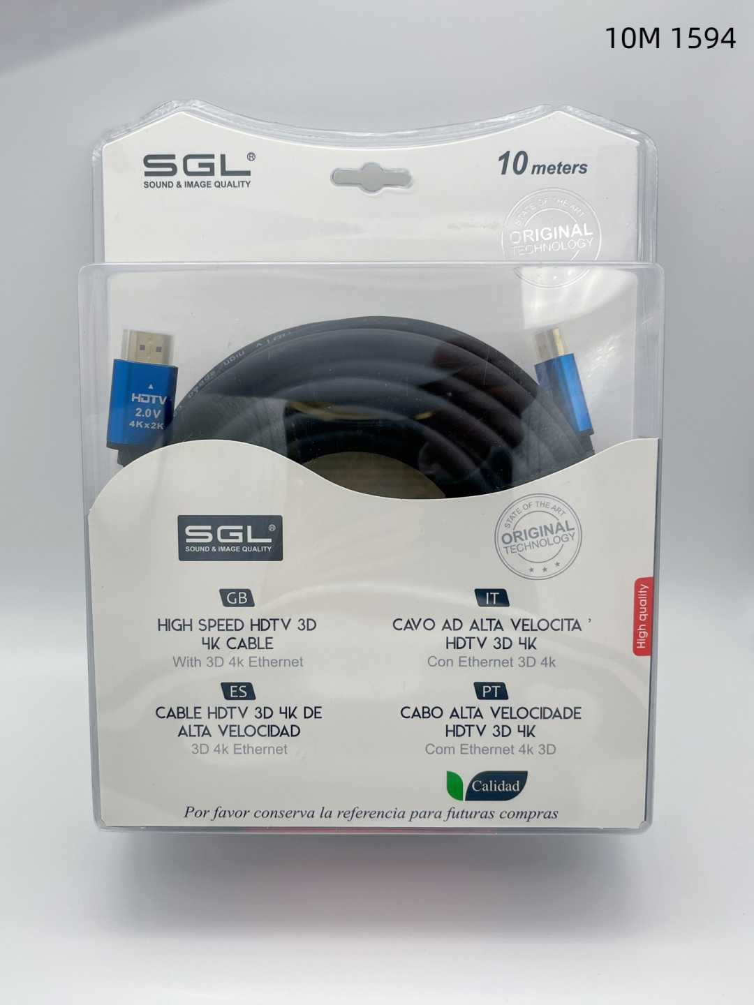 Καλώδιο HDMI - 1594-3D-4K - Male/Male - 10m - 094823 - Image 2