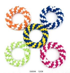 Παιχνίδι σκύλου κρίκος σχοινί - 12cm - 12pcs - 550594