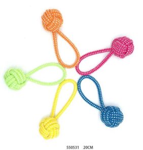 Παιχνίδι σκύλου σχοινί με μπάλα - 20cm - 12pcs - 550531
