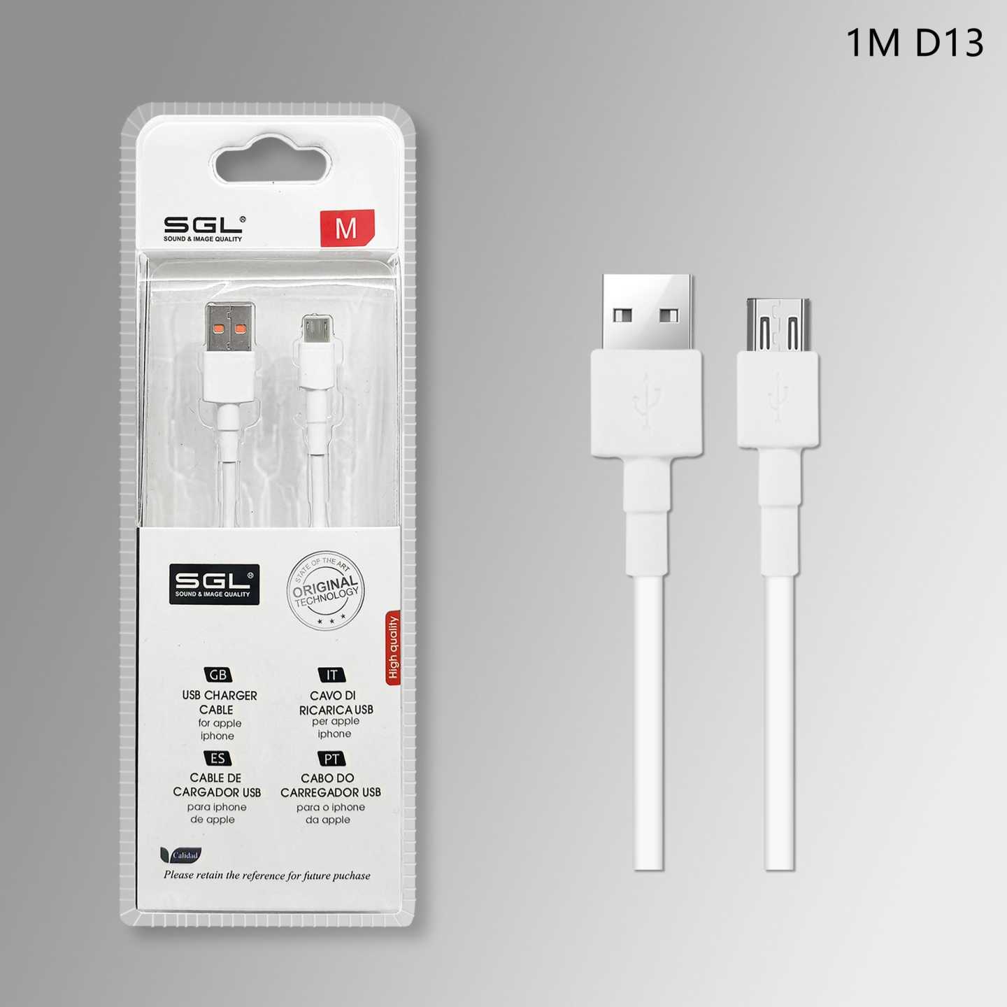 Καλώδιο φόρτισης & data - Micro USB - FD13 - 1m - 099385 - Image 2