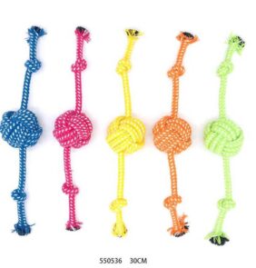 Παιχνίδι σκύλου σχοινί με μπάλα - 30cm - 12pcs - 550536