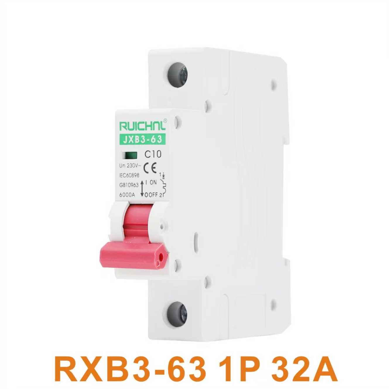 Διακόπτης ασφαλείας ράγας - RXB3-63-32A-1P-6KA - 068592 - Image 2