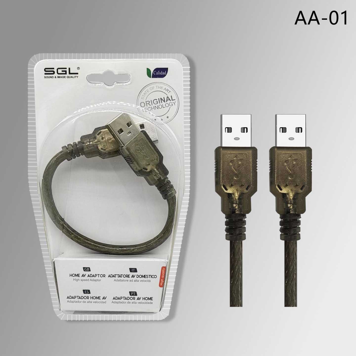 Αντάπτορας καλώδιο USB 2.0 - AA-01 - USB-A male/male - 20cm - 098135 - Image 2