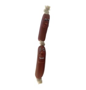Παιχνίδι σκύλου Latex λουκάνικα με σχοινί - 23x3.5cm - 12pcs - 550377