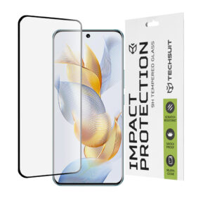 Techsuit - 111D Full Cover / Full Glue Glass / 3D Curved Screen - Honor 90 - Black