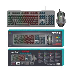 Ενσύρματο πληκτρολόγιο και ποντίκι Gaming - LED RGB - WB595 - Weibo - 655952