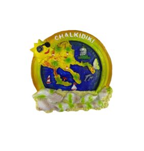 Tουριστικό μαγνητάκι Souvenir – Σετ 12pcs - Resin Magnet - Chalkidiki - 678078