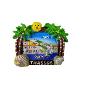 Tουριστικό μαγνητάκι Souvenir – Σετ 12pcs - Resin Magnet - Thassos - 678127