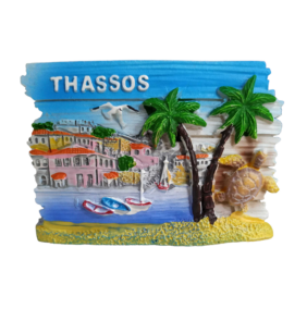 Tουριστικό μαγνητάκι Souvenir – Σετ 12pcs - Resin Magnet - Thassos - 678128
