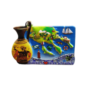 Tουριστικό μαγνητάκι Souvenir – Σετ 12pcs - Resin Magnet - Chalkidiki - 678314