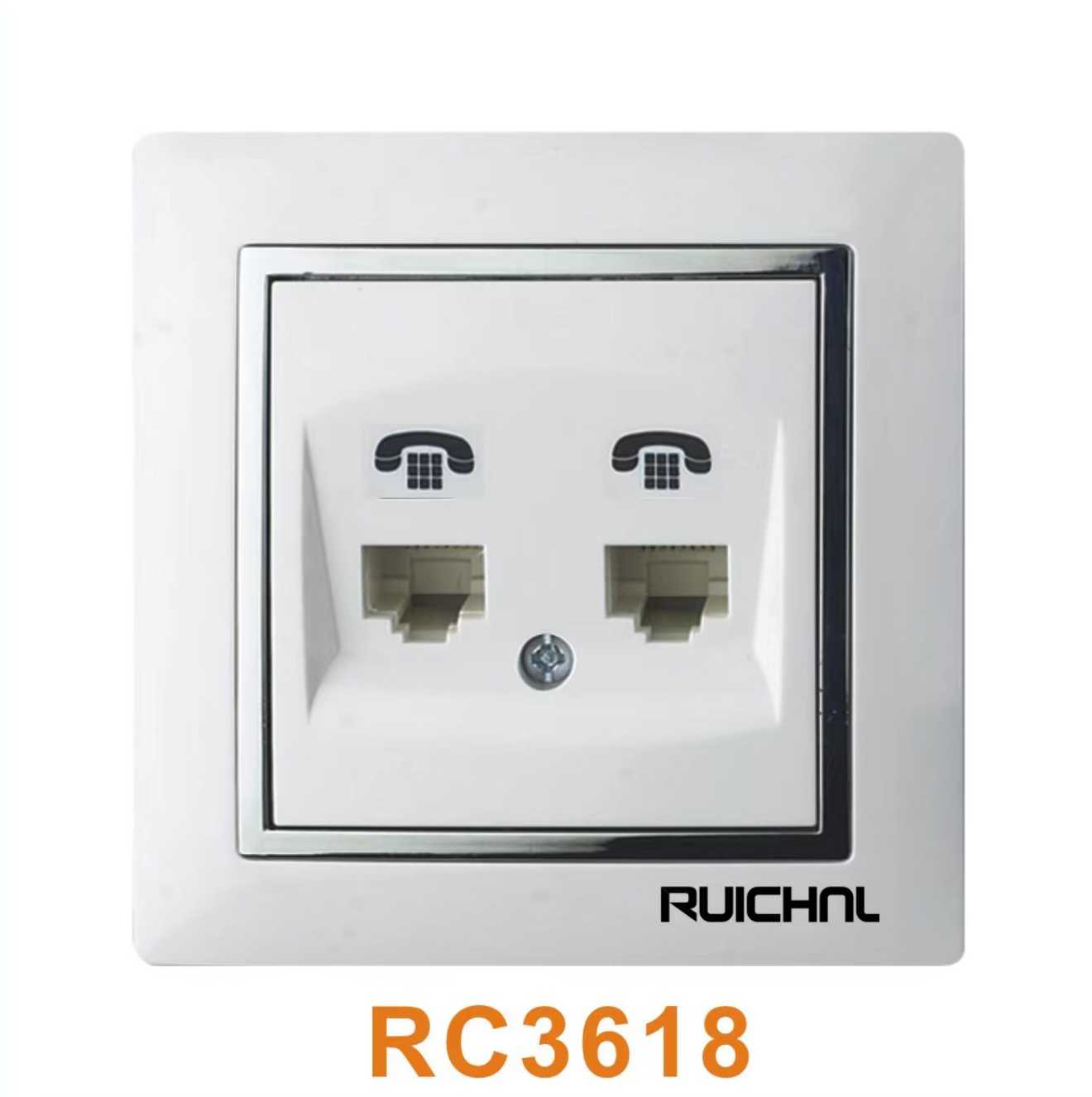 Πρίζα γραμμής τηλεφώνου διπλή - Χωνευτή - RC3618-RJ11 - 674967 - Image 2