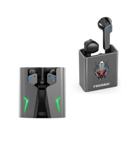 Ενσύρματα ακουστικά Gaming με θήκη φόρτισης - KINGKONG - Fineblue - 700147 - Grey