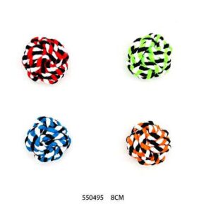 Παιχνίδι σκύλου μπάλα από σχοινί - 8cm - 12pcs - 550495