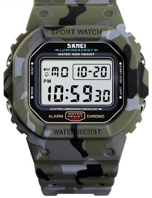 Ψηφιακό ρολόι χειρός – Skmei - 1471 - Army Green - Image 2