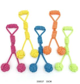 Παιχνίδι σκύλου σχοινί με μπάλες - 35cm - 12pcs - 550538