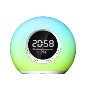 Ασύρματο ηχείο Bluetooth LED & ψηφιακό ρολόι - P11 - 810804