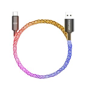 Καλώδιο φόρτισης & data με φωτισμό - Fast Charge - Type-C - CL-127T - 66W - AWEI - 887868
